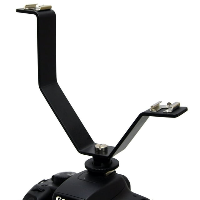 Opteka VLB-3 Flash/Video Light/Microphone Sound Dual Cold Shoe Y-shaped Splitter Holder Mount Bracket for Ricoh GXR GR A12 A16 P10 S10