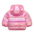 thumbnail image 3 of Fozruso Fleece Jacket Casual 2-3 Years,Toddler Boys Girls Winter Coat Hooded Jacket Wear Windproof Zipper Warm Outwear Pink, 3 of 3