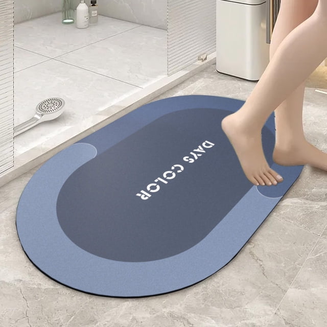 Dvkptbk Diatomaceous Bath Rug, Super Absorbent Quick Dry, Rubber Backing Non Slip ,Washable Bathroom Floor Mats, Shower Rug for in Front of Bathtub, Shower Room (16x24 inches) on Clearance