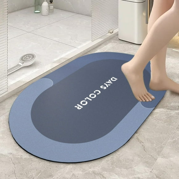 KTTECTOA Tapis de Bain en Diatomées, Super Absorbant à Séchage Rapide, Endos en Caoutchouc Antidérapant, Tapis de Sol de Salle de Bain Lavables, Tapis de Douche pour devant la Baignoire, Salle de Douche (16x24) Liquidation Cadeaux de Pendaison de Crémaillère C