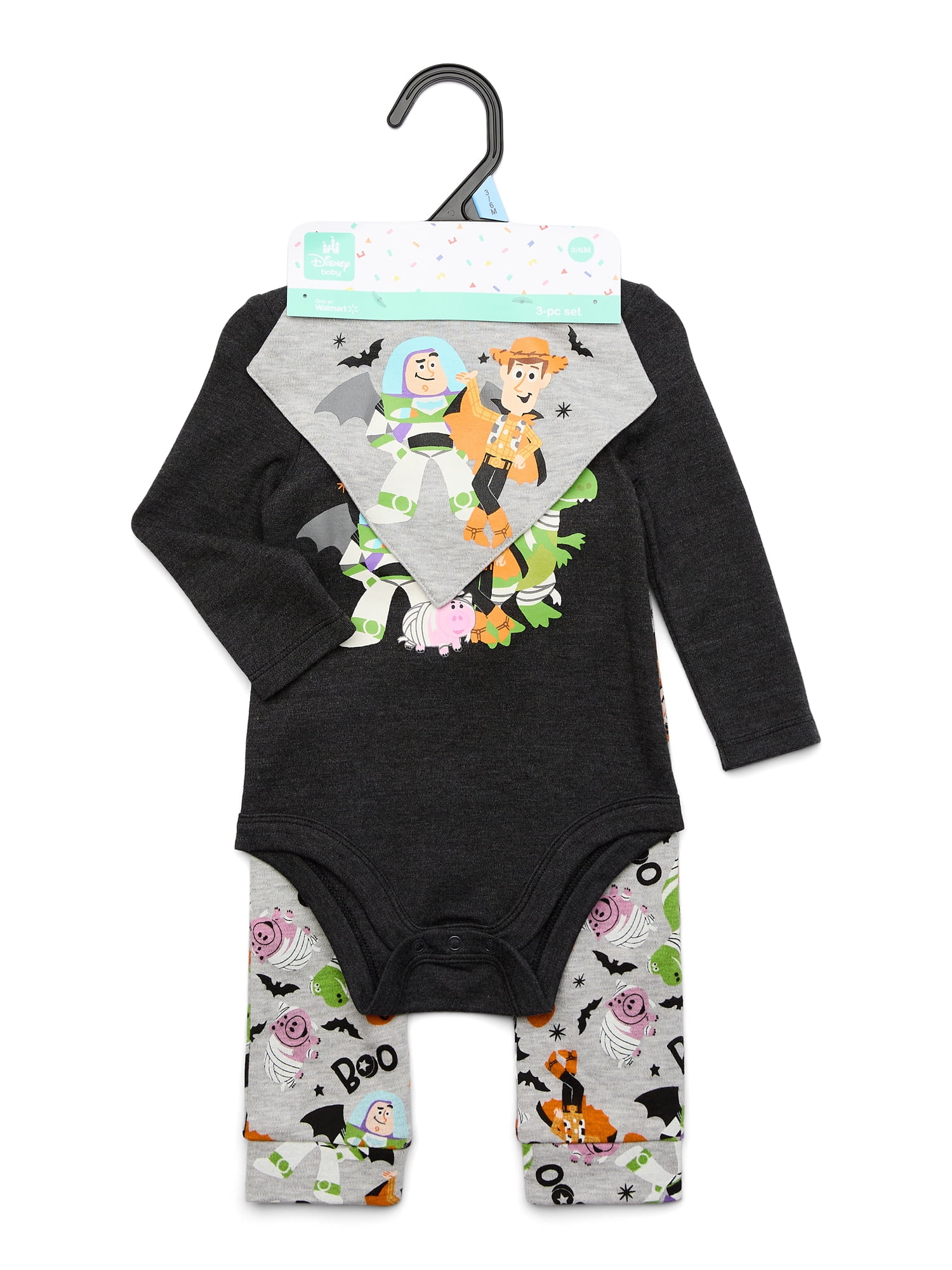 Baby Character Halloween Long-Sleeve Bodysuit, Pants, and Bib Outfit Set, 3-Piece, Sizes Newborn-12 Months