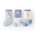 thumbnail image 2 of HUANBAI Infant Socks Floor Socks Winter Socks Thin Warm Cute Autumn Fashion 3pcs 12-18 Months, 2 of 8