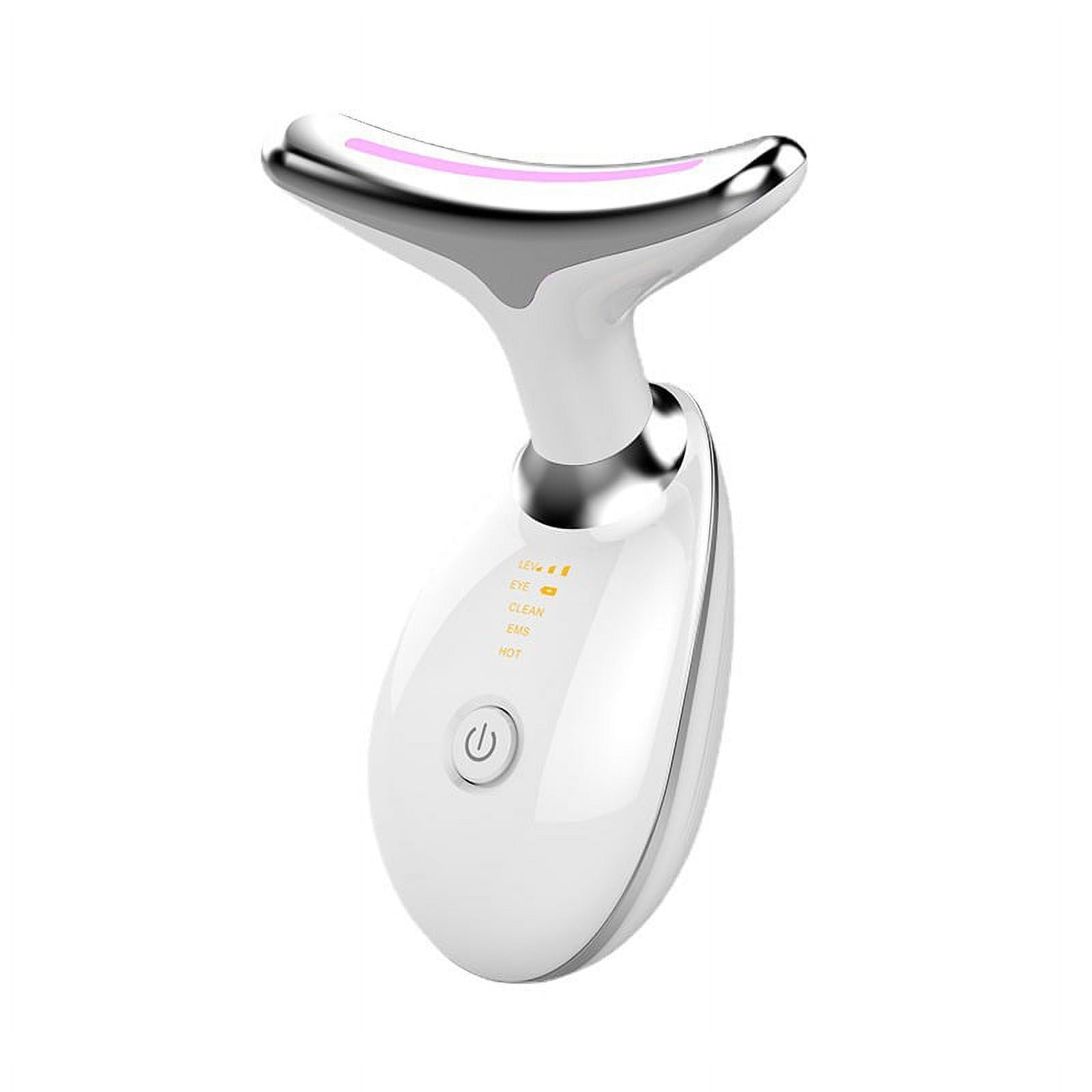 Appareil De Soin Visage Et Cou Anti-rides EMS - Stimulation Musculaire, USB, Sans Fil, Blanc