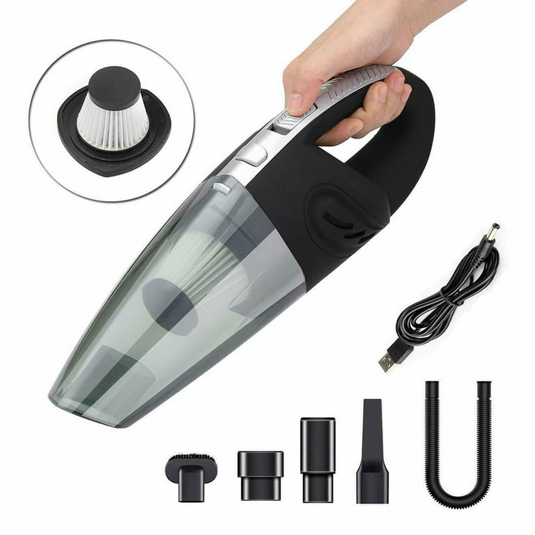 Rundong Vacuum Cleaner Handheld R-6053 Cordless Vacuums Vehicle Dry and Wet  Vacuum Household,Black : : Home