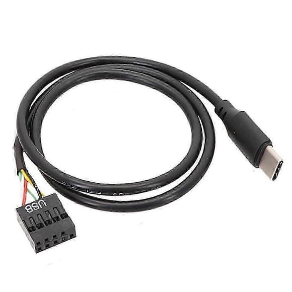 1Pcs USB 9Pin to USB Type C Cable for Computer Motherboard to USBC Secondary Screen PC LCD Screen 9