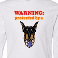 thumbnail image 4 of Inktastic Funny Protected by a Doberman Pinscher Dog Long Sleeve Youth T-Shirt, 4 of 5