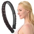 thumbnail image 1 of DIGUAN Diadema de pelo sintético trenzado diadema trenzada con dientes accesorios para mujeres niñas ancho 1 pulgada (chocolate), 1 of 5