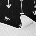 thumbnail image 5 of Erosebridal Vintage Arrow Bed Spread Queen, Traditional Farmhouse Queen Coverlet Set, Black and White 3-Piece, 1 Quilt and 2 Pillowcases, 5 of 7
