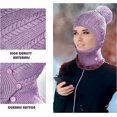 thumbnail image 2 of Gorro de punto forrado para mujer, juego de máscara de bufanda de invierno para mujer, gorro cálido para niñas, gorro con orejeras, 2 of 5