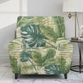 thumbnail image 2 of HELLHERO Monstera Print Couch Cover for Reclining Couch 1 Cushion Reclining Sofa Cover for Lazyboy Anti-Dust Non Slip Recliner Slipcovers, 2 of 8