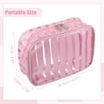 thumbnail image 2 of Unique Bargains Clear Toiletry Bag Transparent Makeup Bag Travel Zipper Cosmetic Organizer for Women 8.07"x2.56" Pink, 2 of 7