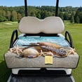 thumbnail image 2 of Yuyamidu Sea Turtle Golf Cart Seat Covers with Pockets Starfish Shell Golf Cart Seat Towel Blanket for 2 Seats Portable Club Car Golf Cart Accessories, 2 of 8