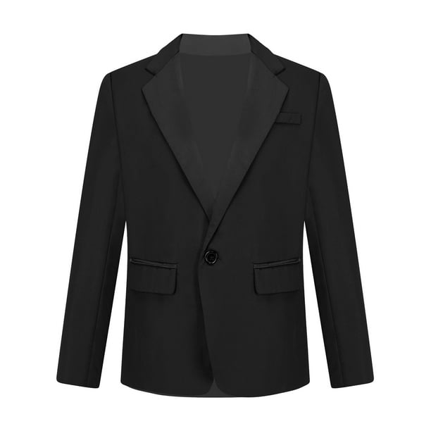 Yeahdor Kids Boys Suit Jacket Single Button Notch Lapel Formal Suit ...