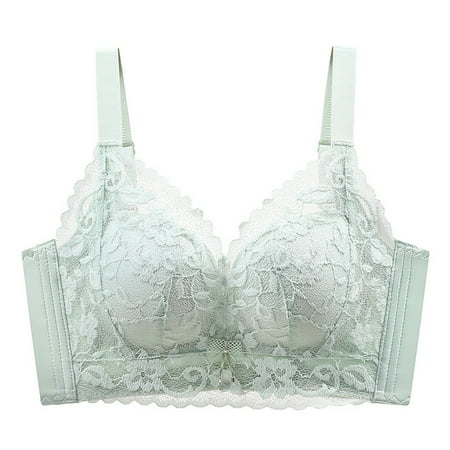 Tao Tao Women s Minimizer Wire Free Beauty Lace Non Padded Full Coverage Bra Green 32/70AB