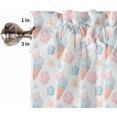thumbnail image 4 of Windows Curtains Valance, Ice Cream Summer Dessert Starfish Short Kitchen Window Treatment Curtain, Holiday Rustic Farmhouse Rod Pocket Valances for Living Room/Bedroom 54x18 Inch, 4 of 5