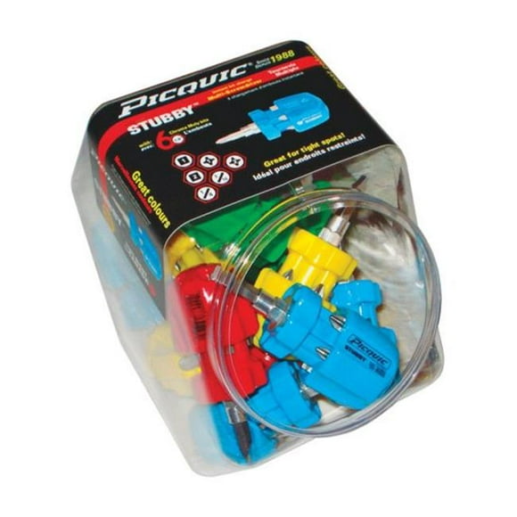 Picquic 91100B Multi-Bit Stubby Driver  6 Bits - pack of 12