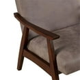 thumbnail image 6 of Furniture of America Kikee Faux Leather Cushioned Loveseat Bench in Brown, 6 of 7