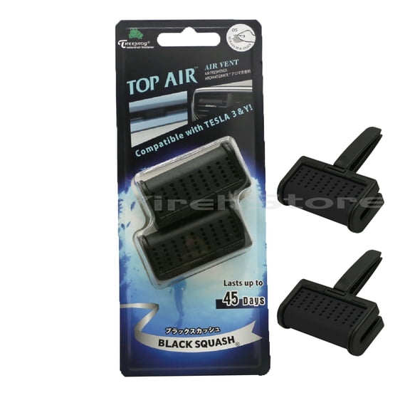 YirehStore Treefrog Top Air Vent Car Freshener for Tesla Model 3 & Y, Squash Scent, Black, 1-Pack