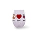 thumbnail image 2 of Copa de vino sin tallo Toynk Peace Love Wine 600 ml Hippie, 2 of 7