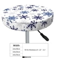 thumbnail image 4 of Lsque blue Snowflake Prints Pattern Round Bar chair cushion covers Velvet Fabric Premium Comfort Protects from Scratches and Stains for 14-17 Inch Chair-13 inch, 4 of 7