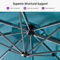 thumbnail image 6 of PURPLE LEAF 12FT Deluxe Round Patio Umbrella with Base, Large Offset Cantilever Umbrella with 360° Rotation, Turquoise Blue, 6 of 15