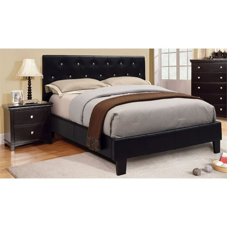 Furniture Of America Kylen 2 Piece Upholstered Twin Bedroom Set In Black