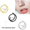 thumbnail image 3 of Qucyy 2-36 Pcs 20G Double Hoop Nose Ring for Single Piercing Nose Rings Hoops Double Nose Rings for Women Nose Ring Hoop for Women Nose Piercing Jewelry 5 color, 3 of 5