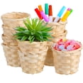 thumbnail image 1 of ColoMX 10 cestas portátiles para guardar artículos diversos, contenedores de flores artificiales, decoración del hogar, 9,00 x 9,00 x 7,50 cm, 1 of 8