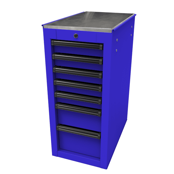 Homak Manufacturing RS PRO 14-1/2 in. 7-Drawer Side Cabinet, Blue