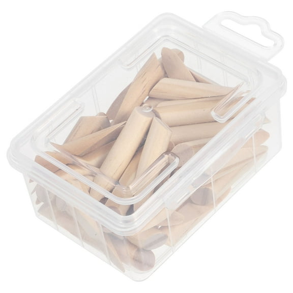 OUNONA 50pcs Solid Wood Pocket Hole Plugs Wood Plugs for Pocket Hole Jig Accessories