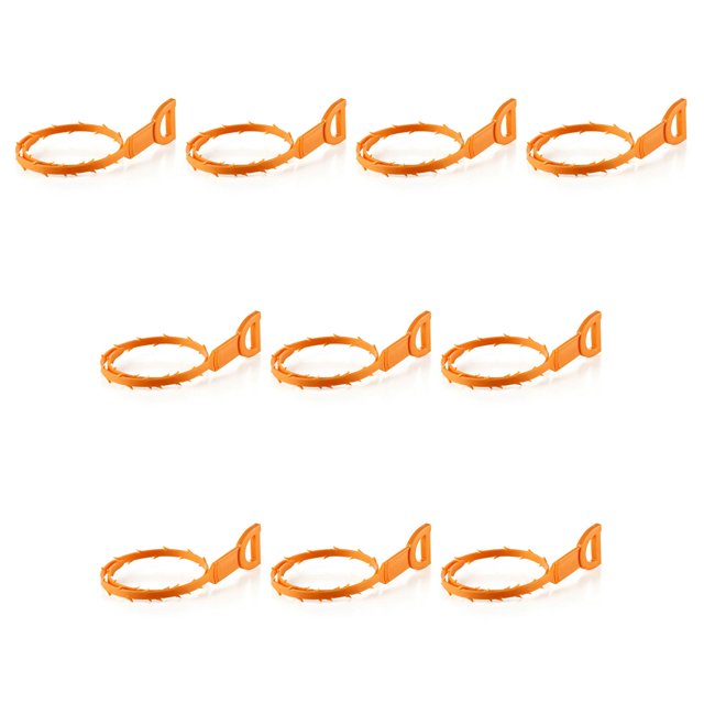 Ounissouiy Lavatory Drainage Pipe Clogged Removal Cleaning Household PP Sink Plastic Hotel Portable Hair Remover Hook Sewer Plumber 10Conjunto