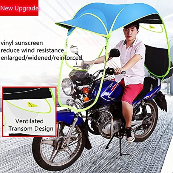 YUANXIN Motorcycle Awning Canopy E-Bike Carport Awning Canopy Storage Battery Car Motorcycle Rain Shelter Transparent Umbrella Carport