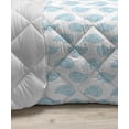 thumbnail image 3 of Blue Paisley Down Alternative Comforter, Symmetrical Arrangement Curlicue Style Bicolored Illustration Pattern, Microfiber Quilt for All Season, 5 Sizes, Sea Blue Pale Blue, by Ambesonne, 3 of 3