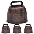 thumbnail image 1 of 4Pcs Light Brown Iron Cow Bell for Pet Accessories Loud Cow Bells, 1 of 9