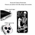 thumbnail image 4 of Skull and Cat Case for iPhone 14 Pro,Aesthetic Art Design Pattern Soft Full TPU Bumper Cover, 4 of 5