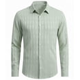 thumbnail image 4 of JAJAHO Mens Jacquard Dress Shirts Long Sleeve Business Casual Button Down Collared Regular Fit Wedding Shirts Stylish Tops, 4 of 4