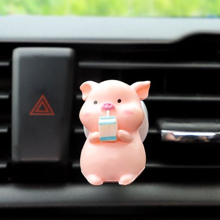 New Cute Pig Decoration Accessories Air Conditioning Outlet Perfume Clip Aromatherapy Car Air Freshener 01#