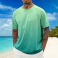 thumbnail image 2 of Mens Sun Protection UPF 50+ Shirts Gradient Long Sleeve Swim Rash Guard Running Athletic UV Fish Hiking Shirt,Light Green,L, 2 of 4