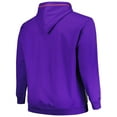 thumbnail image 3 of Men's Fanatics Purple/Heather Gray Phoenix Suns Big & Tall Contrast Pieced Stitched Full-Zip Hoodie, 3 of 3