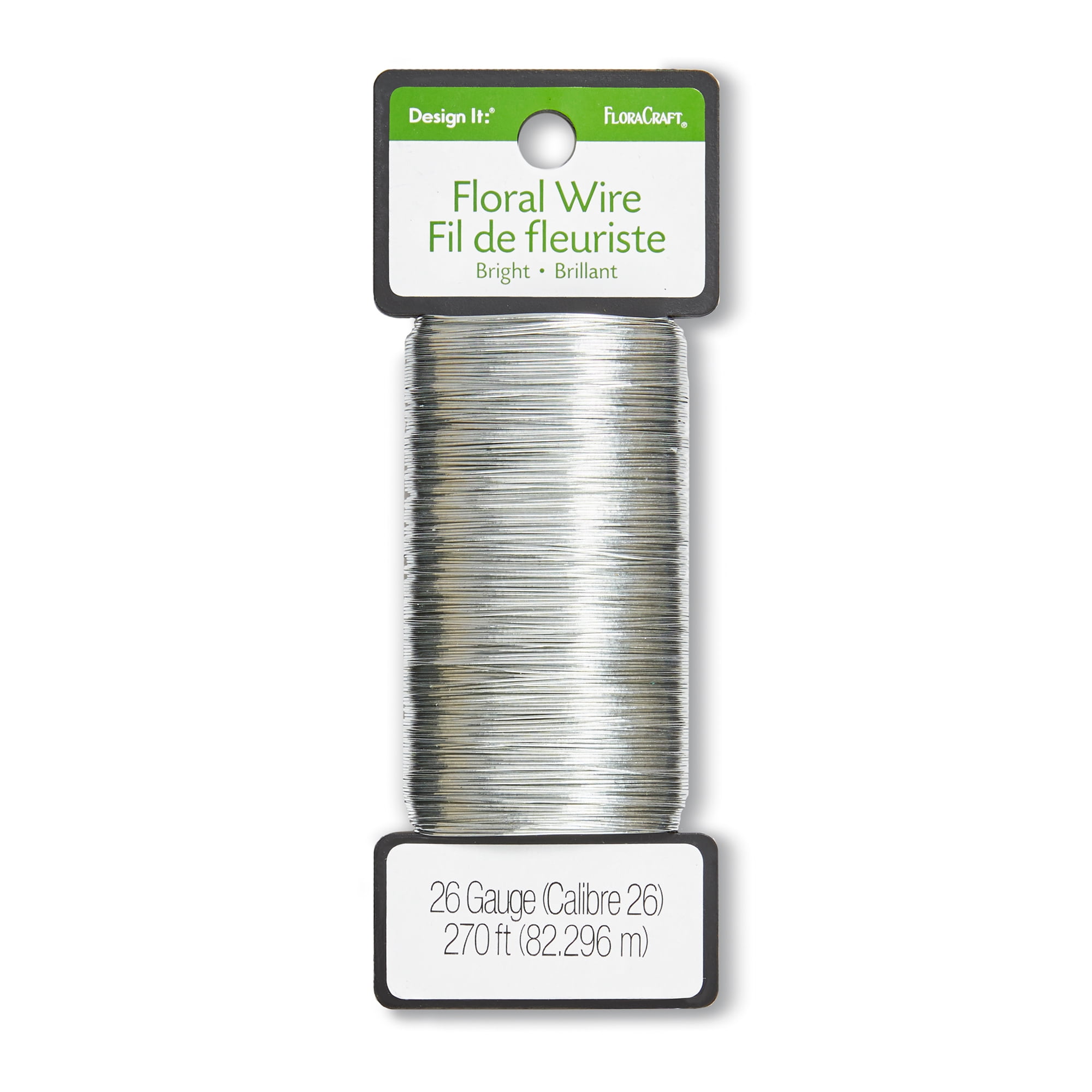 FloraCraft 26 Gauge Floral Wire 270 feet Bright Silver