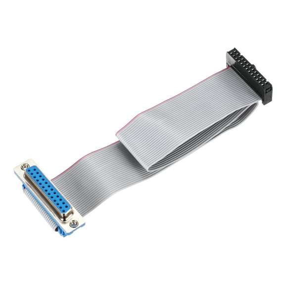 Uxcell IDC Wire Flat Ribbon Cable DB25 Female to FC-26 Female Connector 2.54mm Pitch 30cm Length