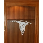 Flying Duck Etched Glass Vinyl Decal Ducks Hunting Entry Way Cabinet Stickers