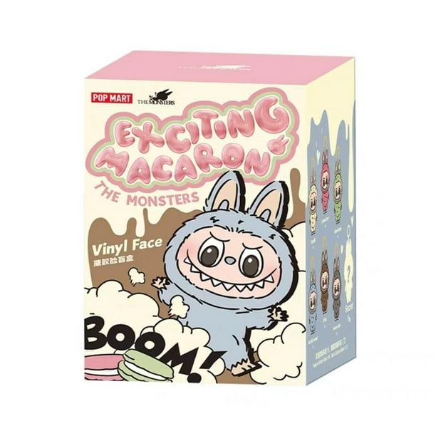 Caja ciega de muñeca de peluche bonita, caja ciega de cara de vinilo de macarrón emocionante, 1 ud./6 uds., caja misteriosa Popmart, muñeca bonita Labubu