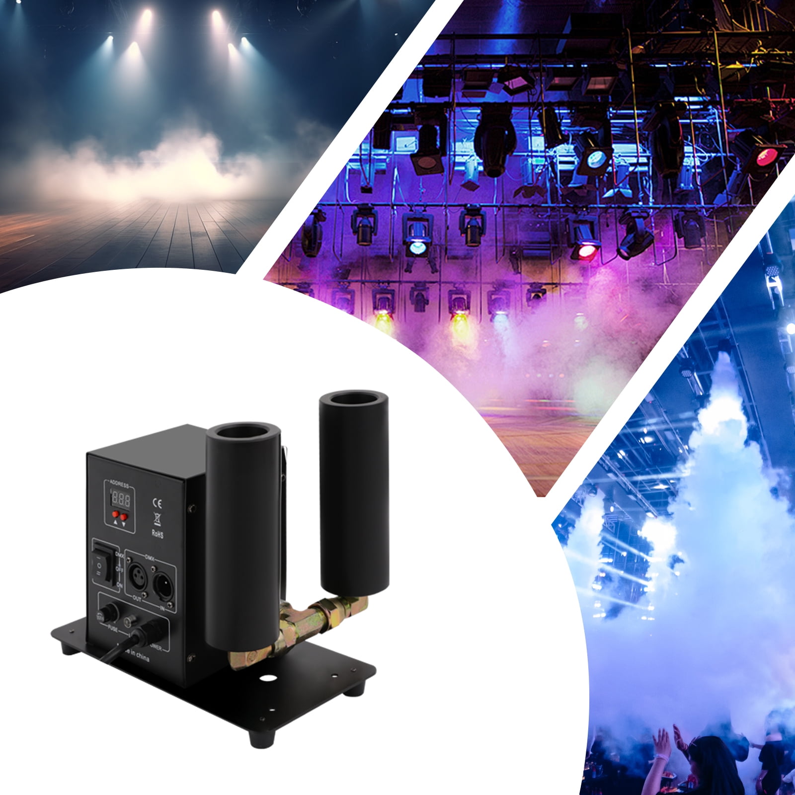 1 PCS CO2 Jet Machine, Dual Nozzles CO2 Fog Machine, Jet Fog Machine for various outdoor performances, concerts, clubs, parties, bars, banquets