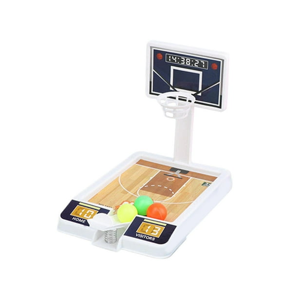 Juegos de baloncesto de mesa de escritorio Juego clásico de baloncesto interactivo para dedos Blanco