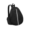 thumbnail image 4 of DYNWAVECA Tennis Racket Bag Tennis Backpack Multipurpose Waterproof Quilted Badminton Racquet Bag Rucksack Daypack for Training Outdoor Black, 4 of 9