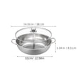 thumbnail image 2 of Houderco 1Jgo Olla De Cocina Con Divisor En Acero Inoxidable Para Preparar Hot Pot Familiar, 2 of 8