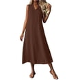 thumbnail image 5 of Horkkom Maxi Dresses for Women Sleeveless Linen Summer Dresses Beach Casual Long Dresses with Pockets, S-2XL, 5 of 9