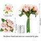 thumbnail image 2 of Ramo de flores artificiales TANGJMXG 24 cabezas de rosas de seda para El hogar Boda decoración 2 paquetes champán y rosa, 2 of 5