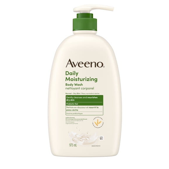 Aveeno Daily Moisturizing Body Wash, Dry Skin Care, Gentle Cleanser, Oat, Emollient, Shower Product, Lightly Scented